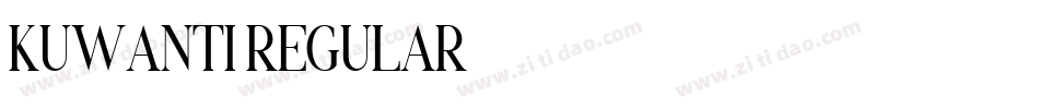 KUWANTI REGULAR字体转换